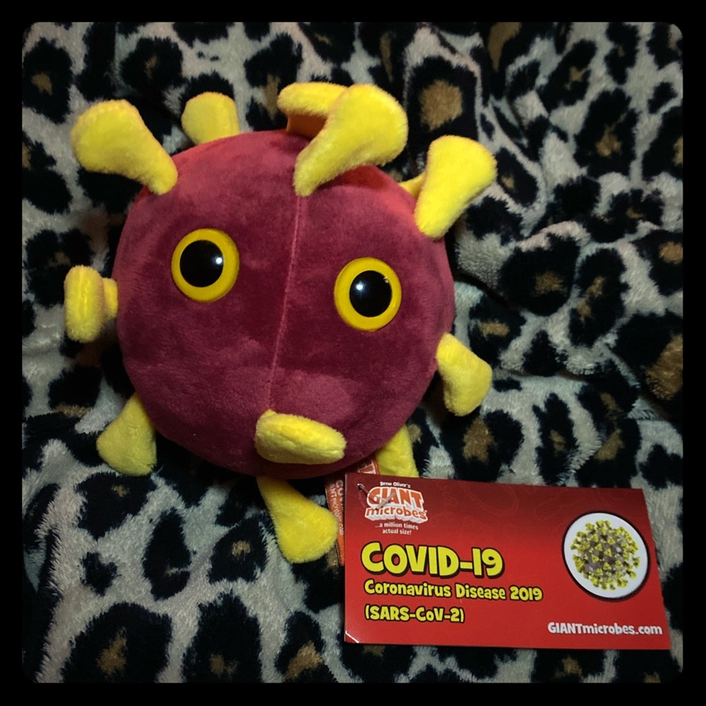 Coronavirus COVID-19 giant microbe plush